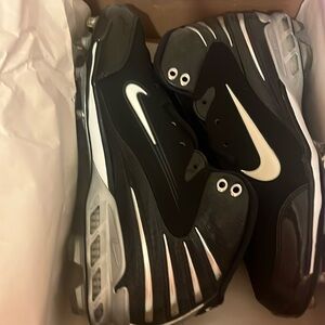 Nike air zoom assassin td football cleats black white metallic silver 316840 011